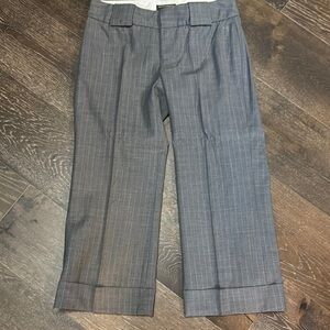 Banana Republic Gray Pinstripe Cropped Pants